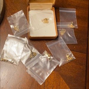 (8) Swarovski extenders for a gold chain